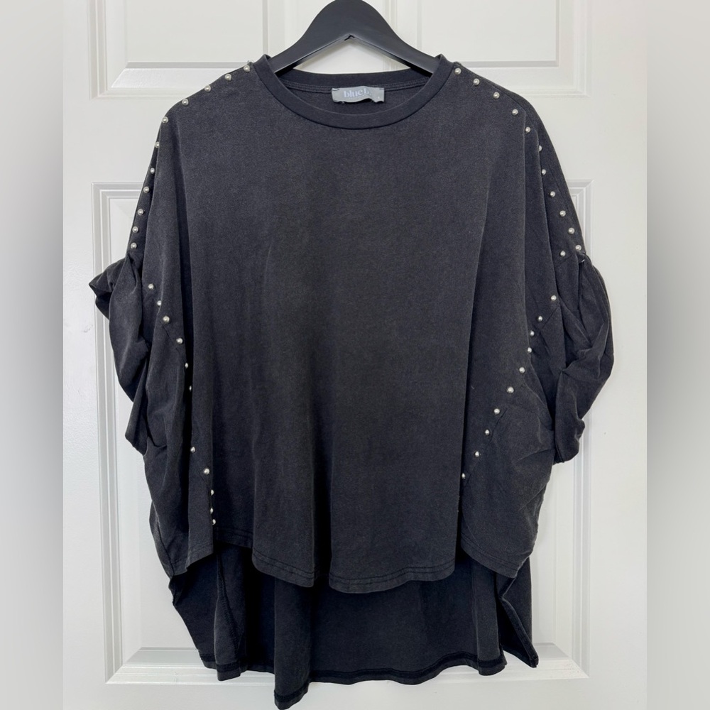 Blue B. Black Studded Women's Top